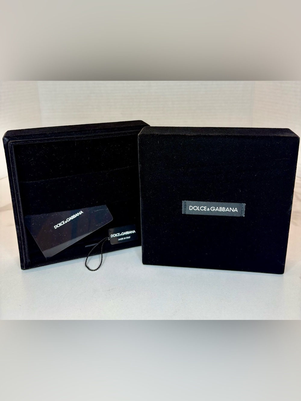 DOLCE & GABBANA D&G Velvet Storage/ Empty Box /Case For ~Jewelry 6 x 6 inches